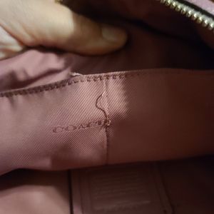 Coach pink pebbled purse